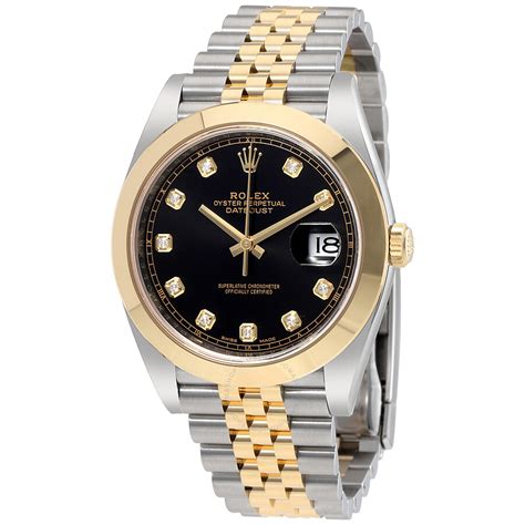 rolex datejust boy size gold black|rolex men's datejust watch price.